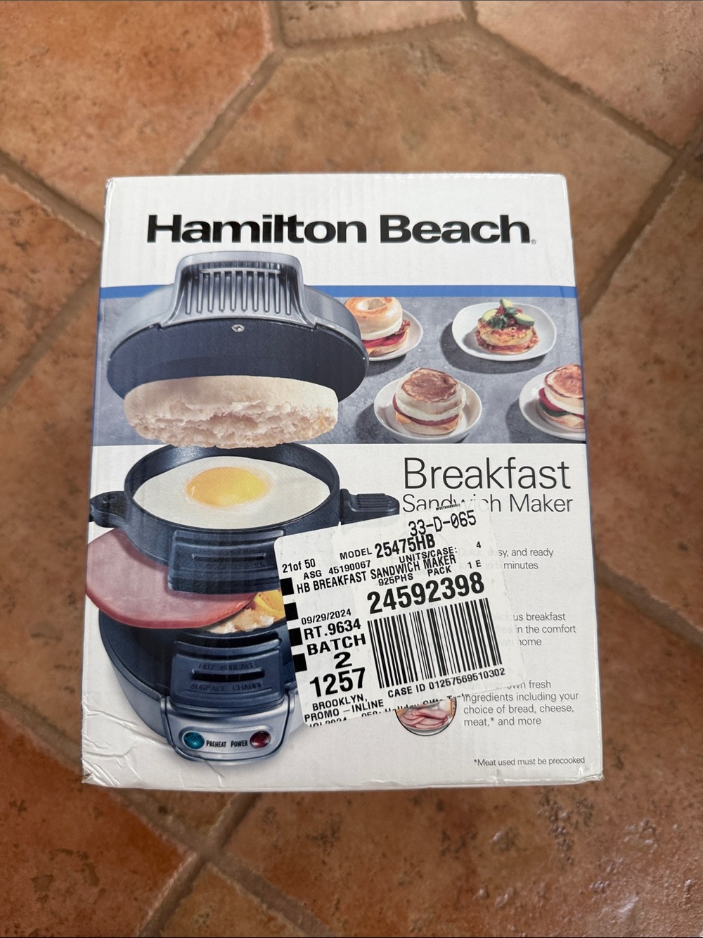 Hamilton Beach Black Breakfast Sandwich Maker